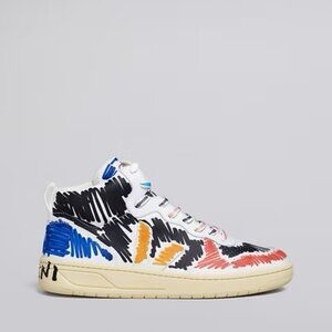 Marni x Veja V-15 High Multicolor Scribble VQ0202884B size 9